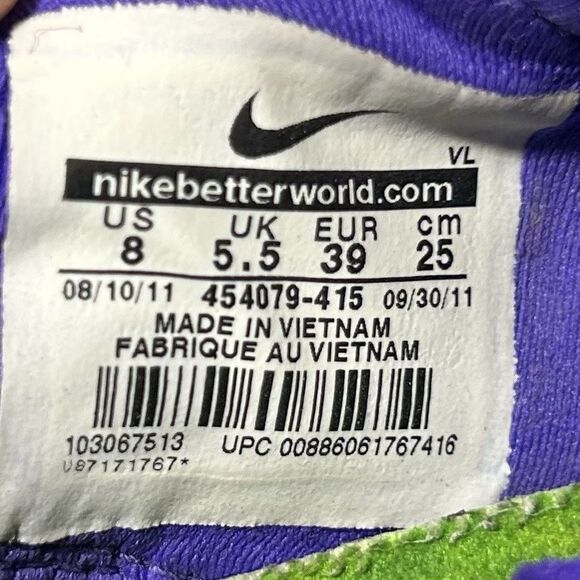 Nike Free 3.0 V3 454079-415 Women’s Size 8 Blue Purple Running Shoes Used - Picture 13 of 13